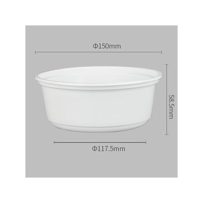 China Simple Modern Factory Selling Disposable Container Takeaway Food Lunch Box White Plastic Soup Bowls for sale