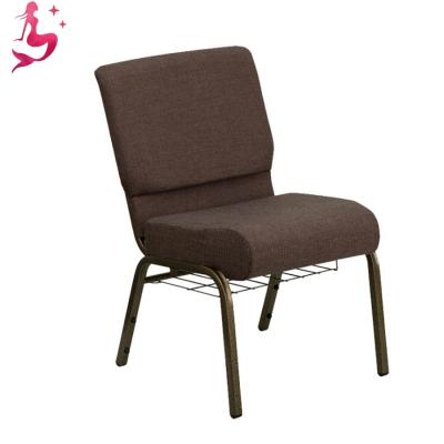 China Contemporary wholesale steel bookrack stackable metal cheap event padded church chairs for sale