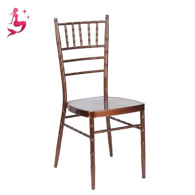 China Stackable chiavari metal banquet party wedding hall traditional stacking event chairs for bride and groom for sale