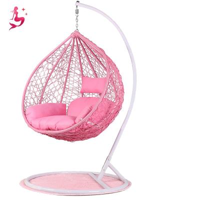 China Strong INS Style Egg Shaped Net Red Ornaments Steady Hanging Swing Basket for sale