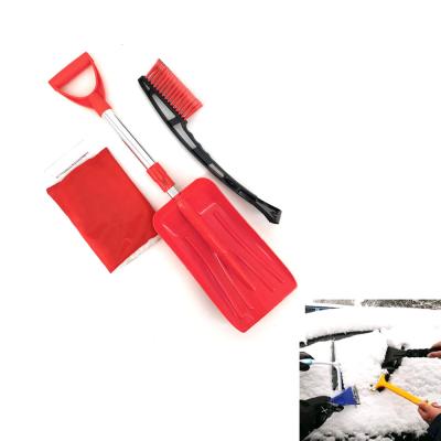 China Scrape Ice and Remove Heavy Duty Snow Shovel with Snow Brush Ice Scraper Set for sale