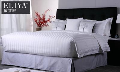 China 100% Cotton 3cm Stripe Luxury Hotel Bedding Sets Very Beautiful for sale