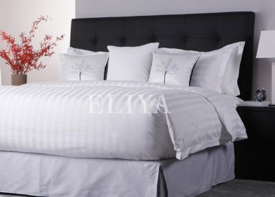 China 60% Cotton 40% Polyester Tone-on-Tone Stripe Hotel Linen Bed Sets Single Size or Twin Size for sale