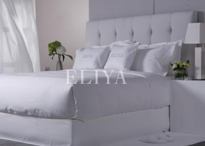 China Ropa de cama del hotel del algodón egipcio 600TC/tamaño determinado de la reina de la hoja sólida blanca del hotel en venta