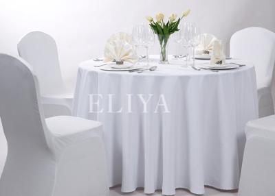 China White / Blue / Red Round Luxury Hotel Table Cloth / Tablecloths for Weddings or Dining Room for sale