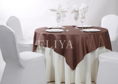 China Simple Design Woven High Density Hotel Table Cloth , Beautiful Wedding Tablecloth for sale