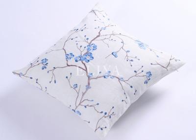 China Modern Elegant Flower Pattern Hotel Comfort Pillows , Embroidery Decorative Cushion for sale