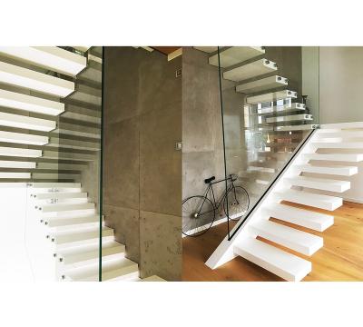 China Modern Indoor Staircase Kit Railing Staircase Balcony LED Staircase Sale Villa Gaobo Cantilever Opening Floating Kit for sale