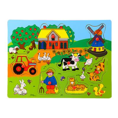 China Wholesale Eco-friendly Kid Running Preschool Educational Wooden Toy Jigsaw Puzzle With Cheap Price for sale