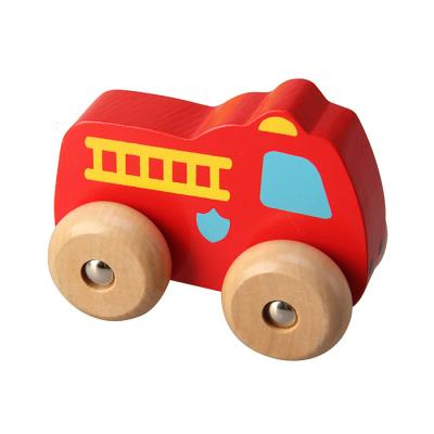 China Montessori Eco-friendly Chinese Wholesale Kindergarten Wooden Vehicles Toy Carton Supplier Decompression Toys Wooden Car For Kids for sale