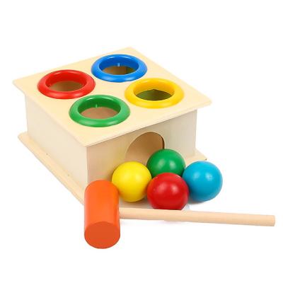 China Educational Funny Toy High Quality Wooden Hammer Ball Grinding Wooden Toy For Toddler Children for sale