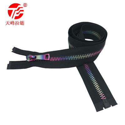 China Automatic Lock Y Open Teeth Metal 3# Zipper In Mix Color Printed Double Side With Factory Price for sale