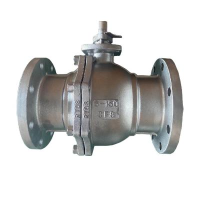 China 150Lb API598 API608 General Standard Stainless Steel Flange Ball Valve , PTFE Sealed Ball Valve for sale