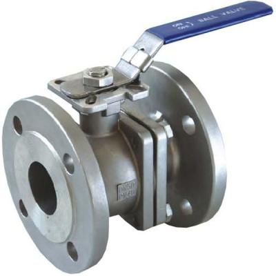 China DIN F4 Floating Ball Valve Flanged Ball Valve PN16 With ISO5211 Mounting Bracket Locking Handle for sale