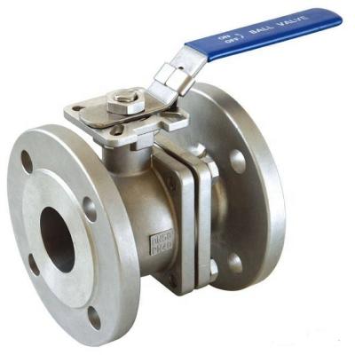 China General DIN 1.4408 PN64 2PC Flanged Connection Ball Valve With CAD Drawing for sale