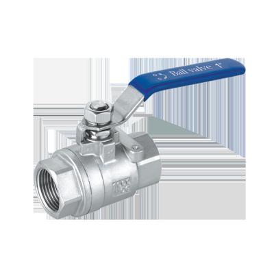 China DN50 2 Inch 2 General Way 2PC NPT Threaded METEC 1000 Stainless Steel Key Lever Operated Ball Valve for sale