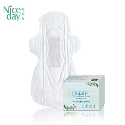 China Niceday New Herbal Feature Chip Ladies Pads Eco Friendly Super Absorbent Style Imported Raw Material Sanitary Pads For Women 290mm 8pcs/bag for sale