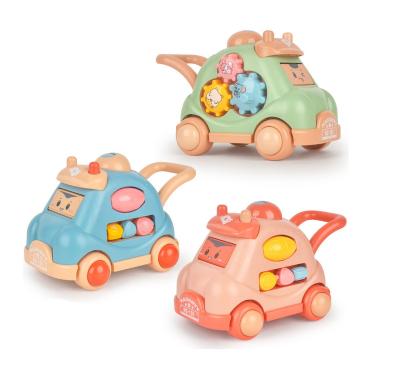 China ABS Carton Cute Cart Car With Music Light Steam Baby Toy Cars Plastic For Early Education Learning for sale