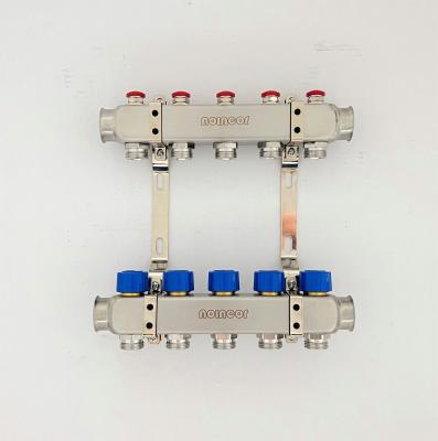 China Múltiples de acero inoxidables fijados para radiante hydronic y bajo sistema de calefacción de piso en venta