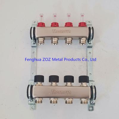 China Stainless Steel Heating Manifold With Pex Adapters ,Manifold Set for Floor Heating System for sale