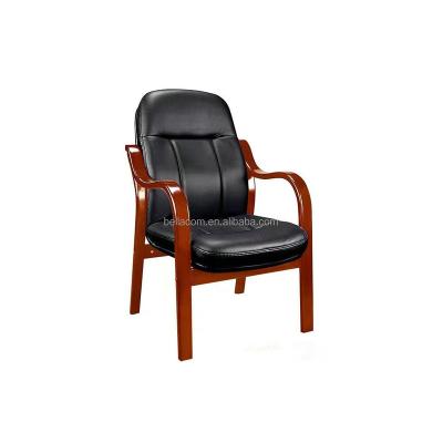 China High Quality Wooden Leather Meeting Visitor Conference Chairs For Office for sale