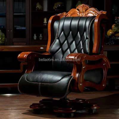 China High Quality Executive Swivel Lift (Height) Adjustable Swivel High Quality Revolving Boss Office Leather Chair for sale