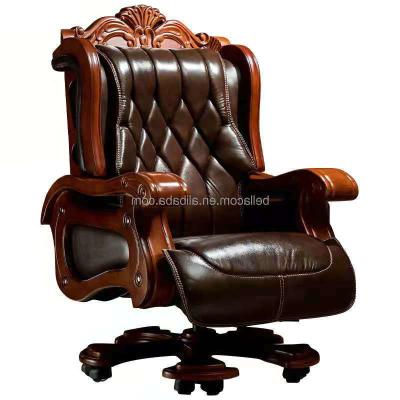 China (Size) High Swivel Adjustable Hot Selling Ergonomic Back Boss Office Genuine Leather Executive Chair for sale