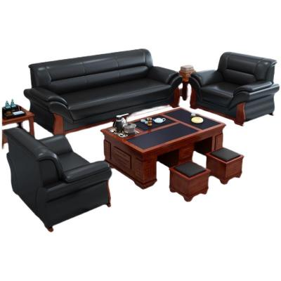 China India Cheap Price Null Style Leather Rubber Wooden Sofa Sets 1+1+3 for sale