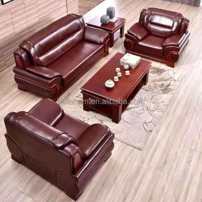 China Other factory direct sales office furniture wood leather luxury comfortable sofa for sale for sale