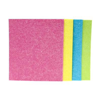 China New Sustainable Eco Friendly Household Cleaning Cellulose Blue Green Yellow Colorful Pink Sponge Cloth for sale