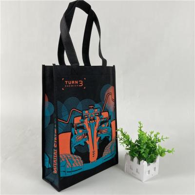 China KHW Apparel Handled Non Woven Folding Shopping Bags With Logo Shopping Troole Curt Reusable Roll Up Bags for sale