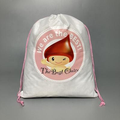 China Wholesale Rope Handle KHW Rpet Drawstring Bag With Logo Custom Polyester Rpet Bag Recycle Reusable Drawstring Bags for sale