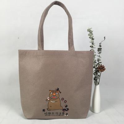 China KHW Custom Felt Handled Gift Wine Bag Organizer Felt Tote Bag Organize Christmas Felt Storage Laptop Cosmetic Bag for sale