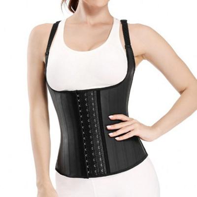 China Antibacterial Latex Waist Trainer Vest Body Shaper 25 Steel Bone Waist Trainer Vest for sale