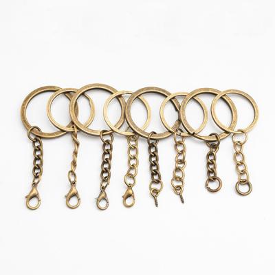 China Durable Simple Iron Ring Lobster Tying Accessories DIY Metal Hanging Antique Bronze Key Chain Metal Material Handmade for sale