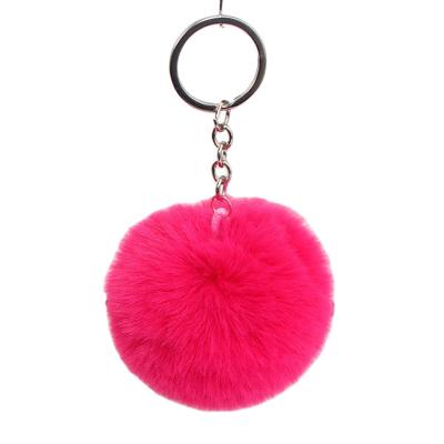 China Creative New Design Gift Cute Fluffy Ball Key Chain Pendant Car Accessories Bag Pendant Key Ring Small Gifts for sale