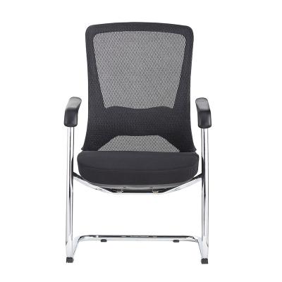 China Premium Meeting Reception Fabric Chair Guest Conference Chair BROBRIYO Guest Office Base Chair with 2mm thicken support electroplating steel containe for sale