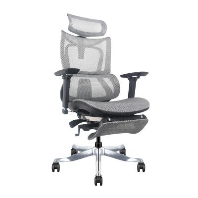 China (Height) 2022 BROBRIYO Adjustable Ergonomic Office Chair Seat Tilting Full Mesh Luxury Executive Manager Chair with Headrest Footrest for Boss for sale