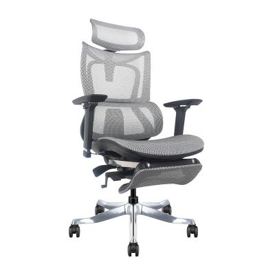 China (Height) BROBRIYO Full Mesh Height Adjustable Ergonomic Office Executive Manager Chairs Chairs With 4D Armrest Headrest Footrest for sale