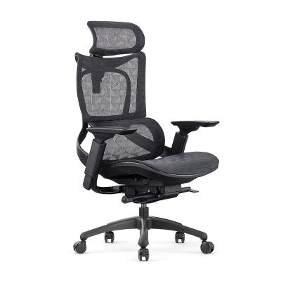 China Adjustable (Height) All Black BROBRIYO Comfort Ergonomic Desk Chairs Full Mesh Manger Gaming Chair Furniture With Adjustable Lumbar Support for sale