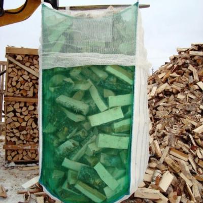 China 1TON Breathable UV Treated Firewood Bulk Bags 95cm*95cm Ventilated Firewood Bags for sale