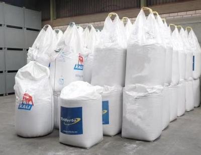 China Dos Virgen grande 100% del bolso 500kg uno Ton Sand Bags de la manija 165gsm en venta