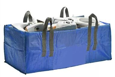 中国 90x90x120cm Skip Big Bag With Two Straps Waste Big Bag  Big Bag With Plastic Package 販売のため