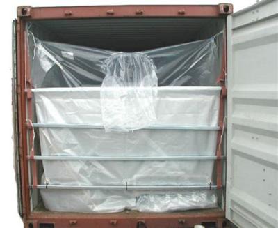 China PE Dry Sea Bulk Container Liner Bag voor chemische korrelige poederwinning Te koop