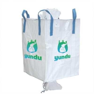 中国 High Quality 1 Ton Bulk Bags Top with filling spout bottom with discharge spout Cross Corner Loops 90*90*120cm 販売のため