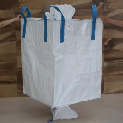 China 1ton Poly woven FIBC Bulk Bags PP Jumbo Big baffle Bag water proof for fertilizer for sale