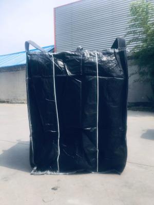 China 1.5 ton 100% PP Geweven Big Bag Zwarte Carbon Bulk Bag China Fabriek Zwarte Carbon Containers Te koop