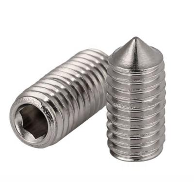 China 304 Stainless Steel DIN913 Hex Socket Set Screw Worm Grub Screw for sale