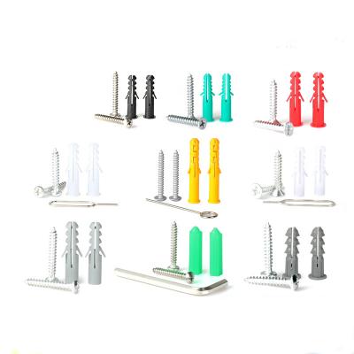 China High Quality Household Project Low Price 6mm Plastic Anchors With Screw /Plastic Wall Plug for sale