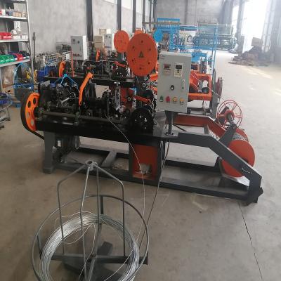 China energy & Newly manufacture design metal wire automatic double twisted barbed wire drawing fence machine 2.2KW mining made in china for sale